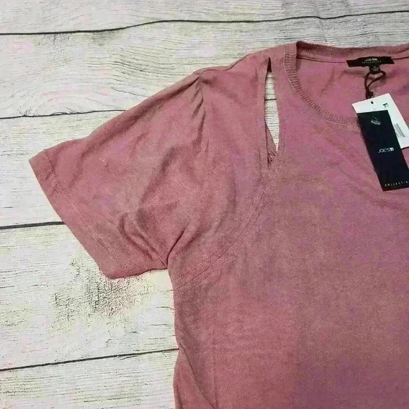 Joe's jeans NWT pink carlisia cut out tee medium - Picture 7 of 8